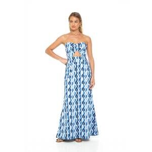 NEW PHIE COLLECTIVE olas strapless maxi dress in indigo